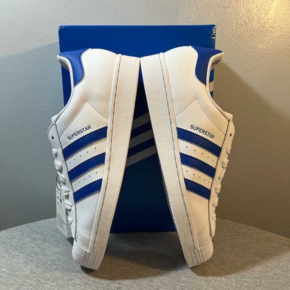 Adidas Superstar Cloud White Blue  Casual Sneakers Men's Shoe Size 11.5 IG9368​​ - Picture 7 of 12